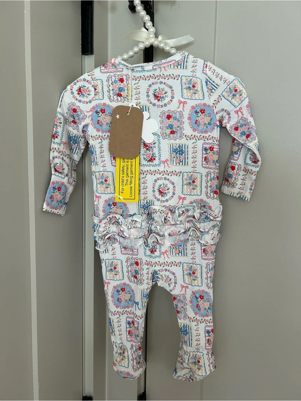 Angel Dear NWT Julep’s Floral Patchwork Footie 3-6M